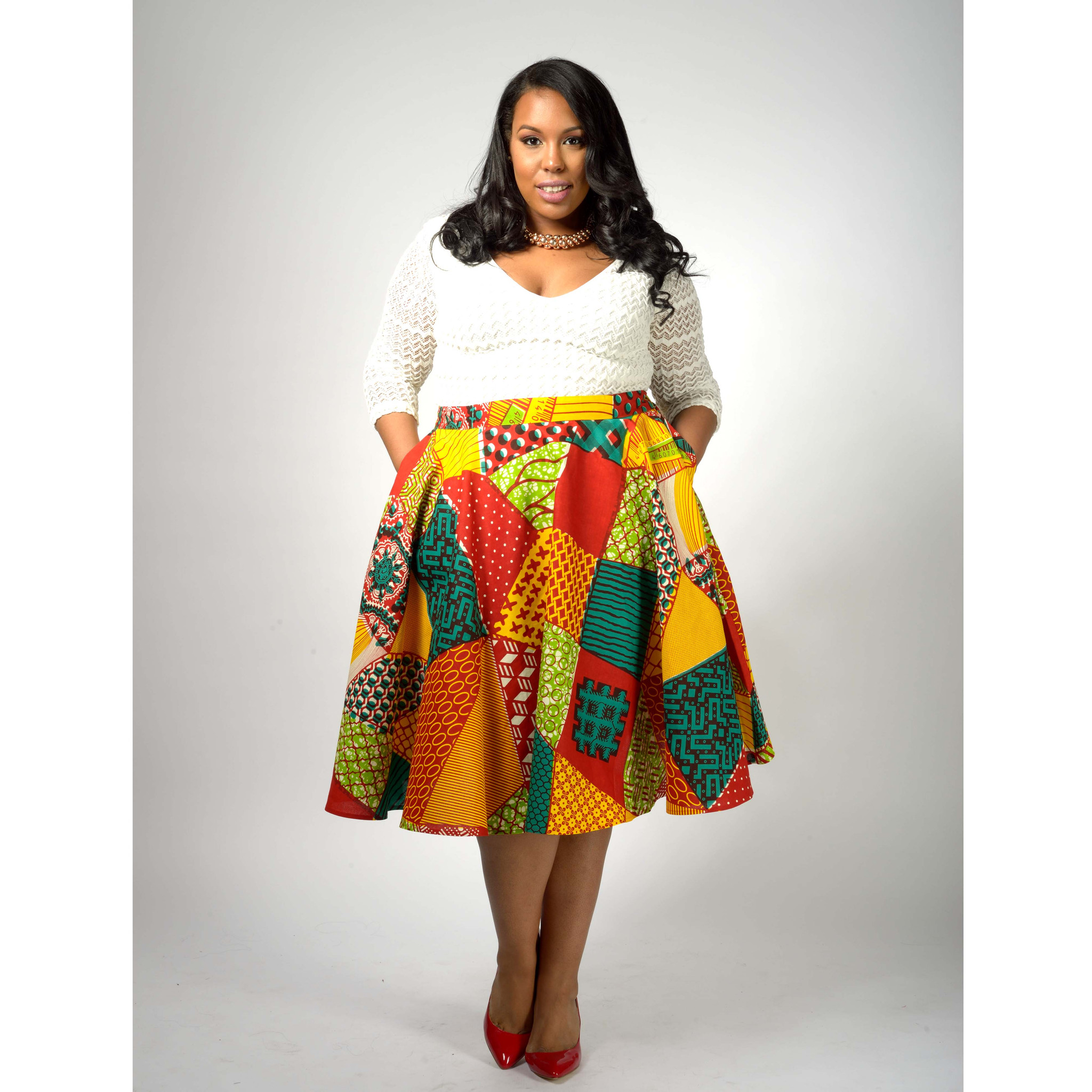 African_Print_Colorful_Patches_Ivie_Skirt_1