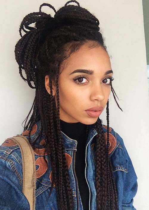 stylish_box_braids_hairstyles_half_top_knot_box_braids9
