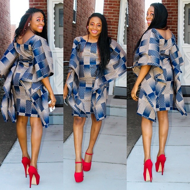 ankara short gown