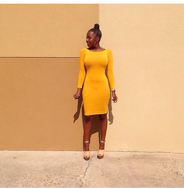 ajsu60-l-610x610-dress-yellow-form+fitting+dress-long+sleeves-bodycon+dress-mustard-yellow+dress-mustard+dress